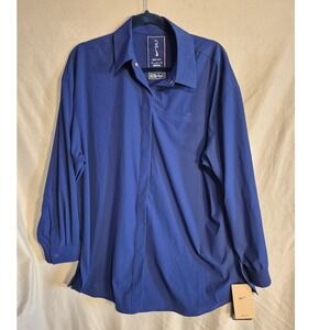 Nike 24.7 Dri-FIT Training Shirt‎ Womens Button Down Long Sleeve Blue